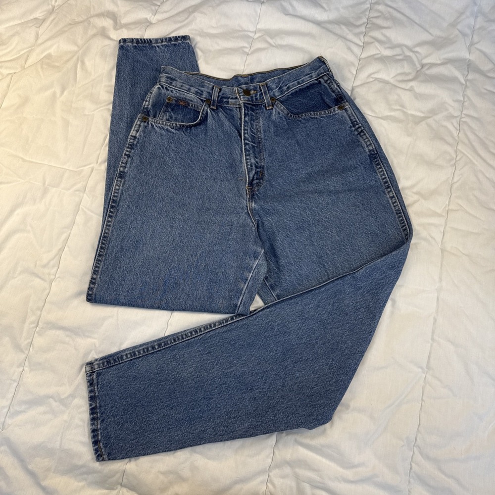 Chic Jeans 80s Sz 10 Average High Rise Waist Tapered Leg Mom Jeans Made USA VTG